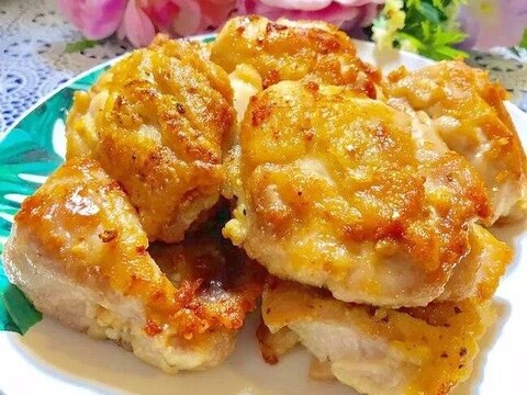 クレイジーガーリックで揚げ焼きフライドチキン